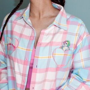 My Little Pony Starshine Flannel Shirt - Cakeworthy size small EUC